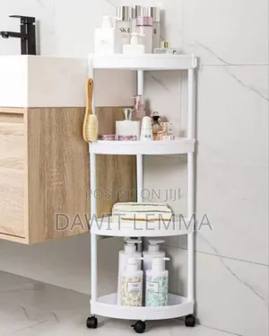 4 Tier Moveable Corner Storage Rack