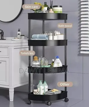 4 Tier Moveable Corner Storage Rack