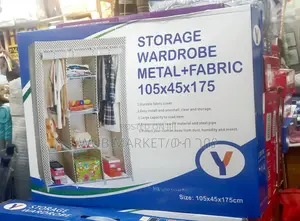 ባለ ብረት እና ሸራ የልብስ መደርደሪያ