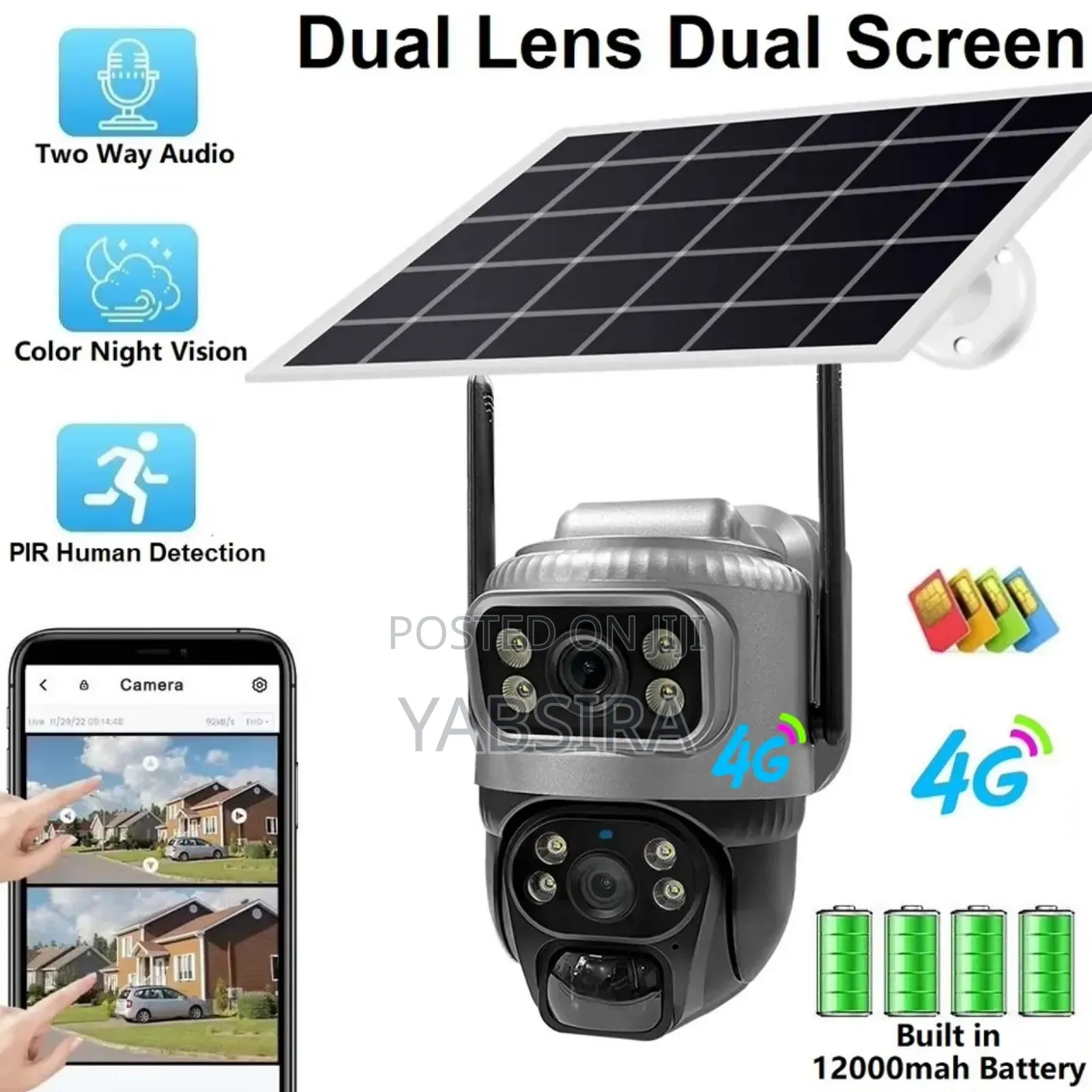 V380 Solar Security Camera