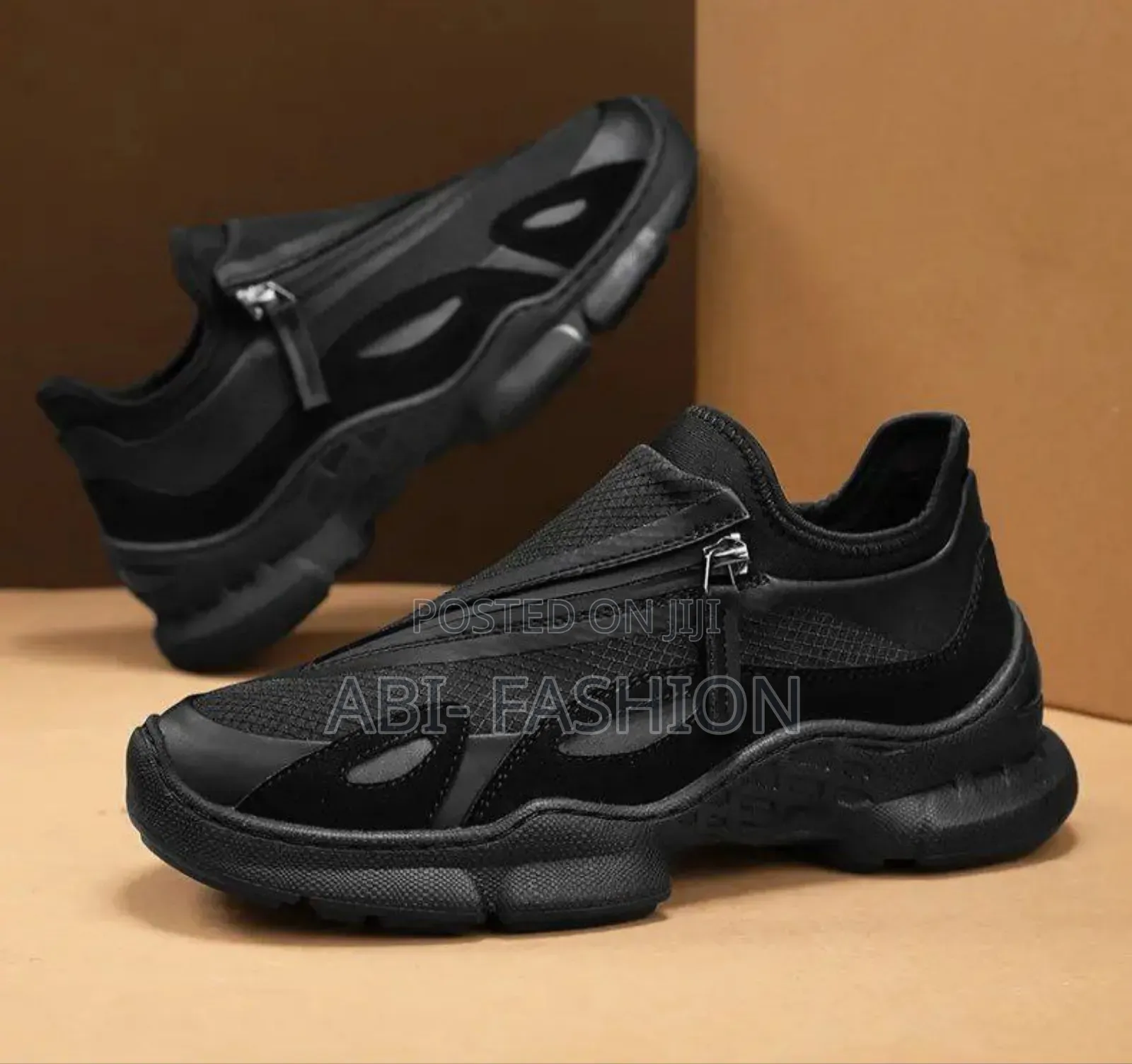 Zhengbu Slip-on Sneakers Zipper Shoes