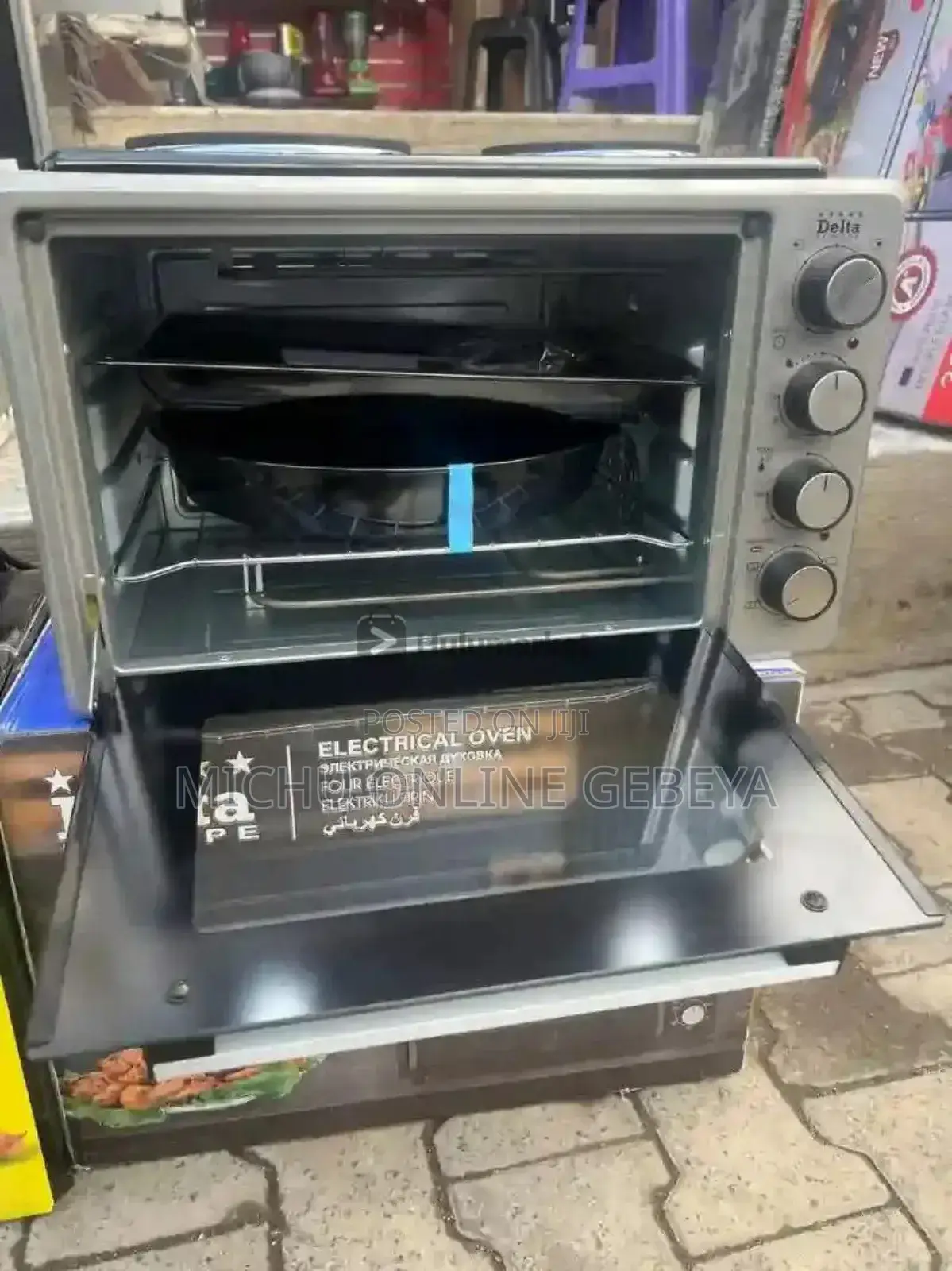 Delta Europe Mini Oven 48-ltr.Electric Toaster Oven With Two Hot-Plat