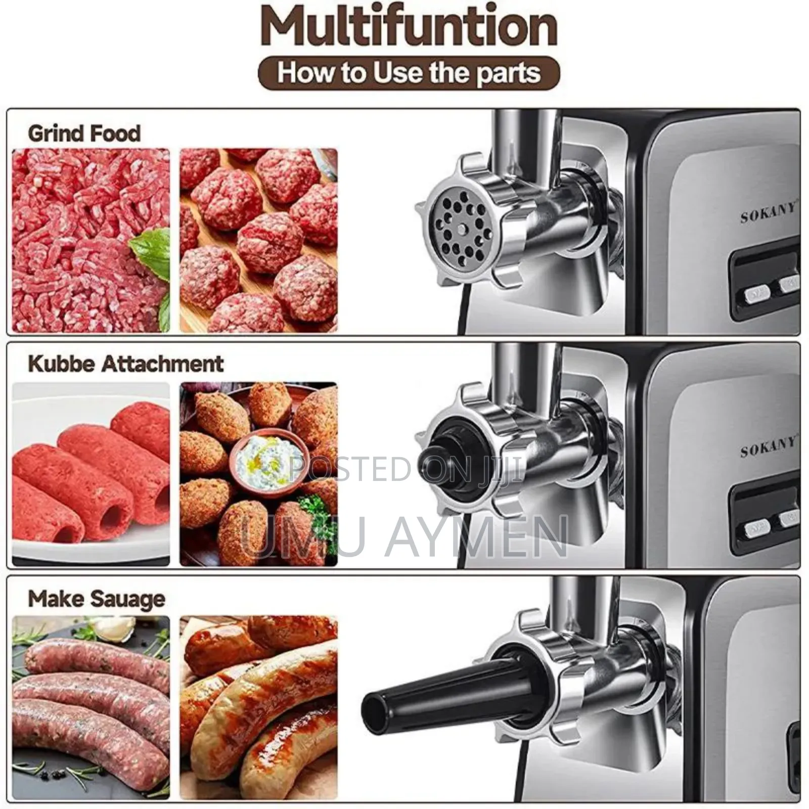 Sokany Meat Grinder