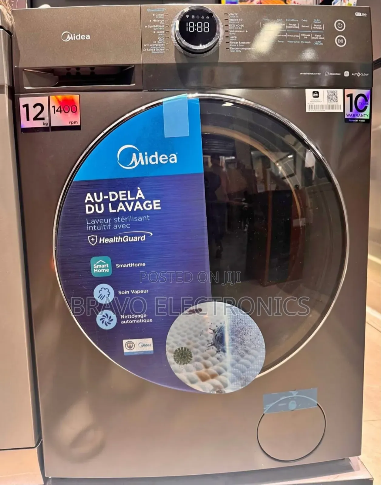 Midea 12kg Front Load Full Automatic Washing Machine – Smart