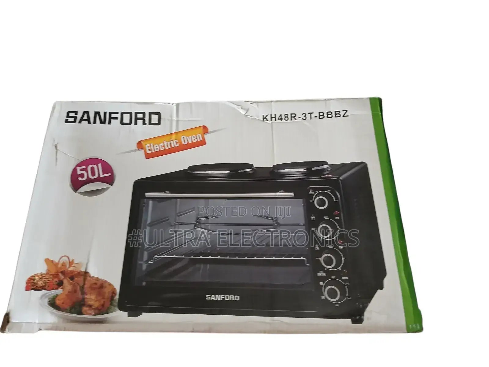 Sanfor ዘመናዊ ባለ 2stove ያለዉ Oven ባለ 50 ሊትር መጠን ስፋት፤ከላይ ሁለት ስቶቭ ያለው፤Best