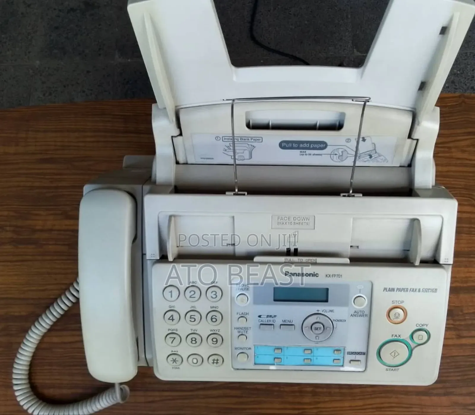 Panasonic Kx-Fp701 Plain Paper Fax Machine