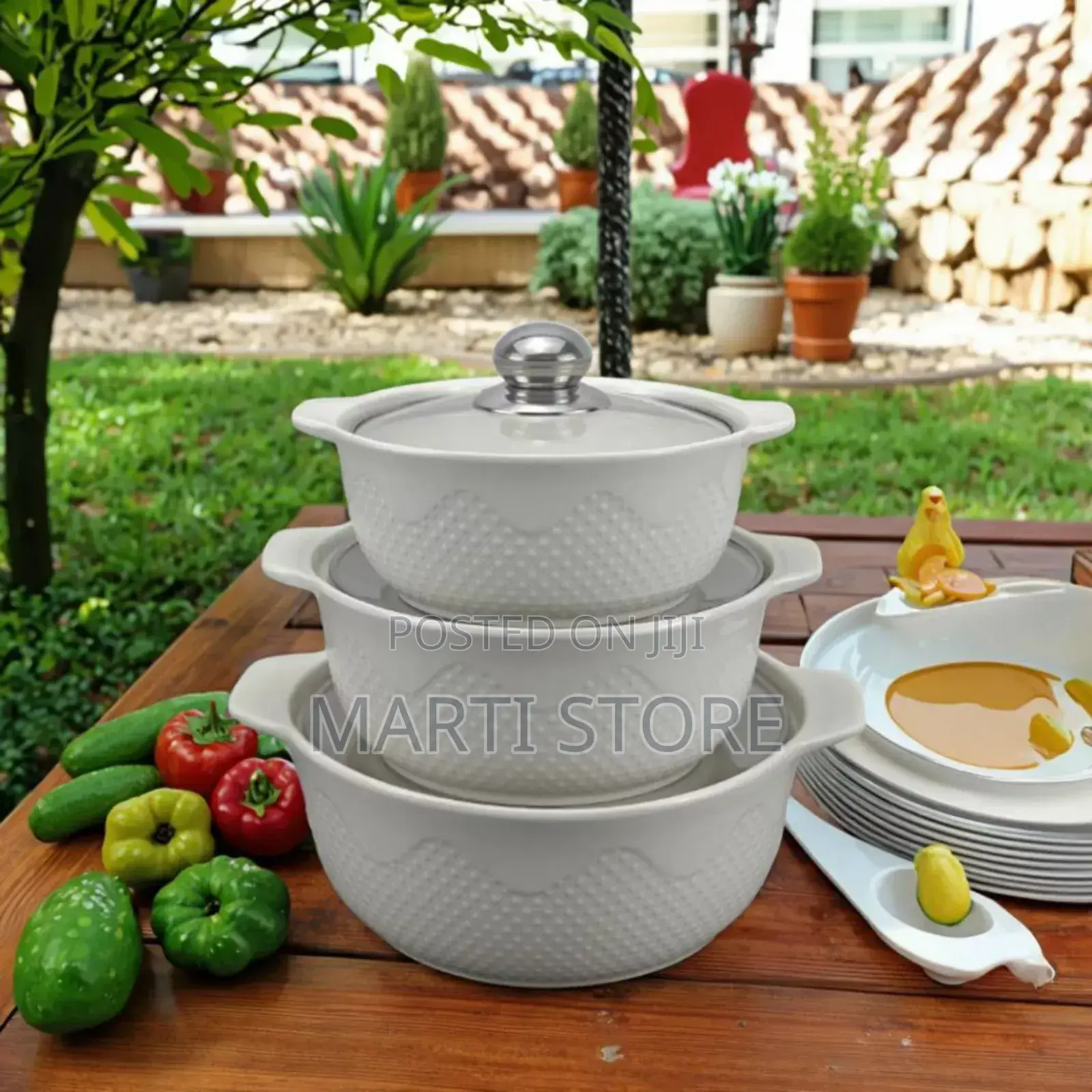 Porcelain Soup Pot 3 Pieces