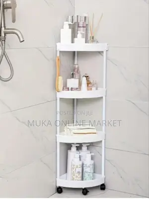 4 Tier Moveable Corner Storage Rack