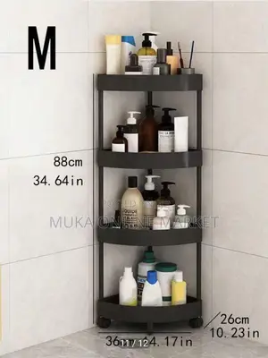 4 Tier Moveable Corner Storage Rack