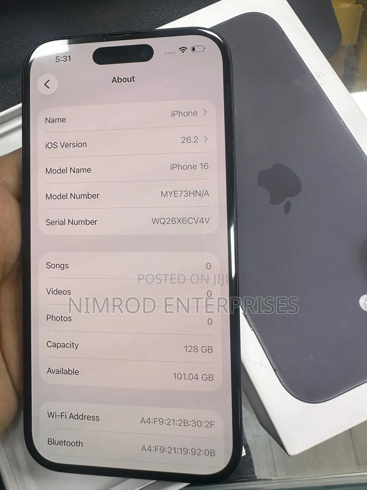 New Apple iPhone 16 128 GB Black