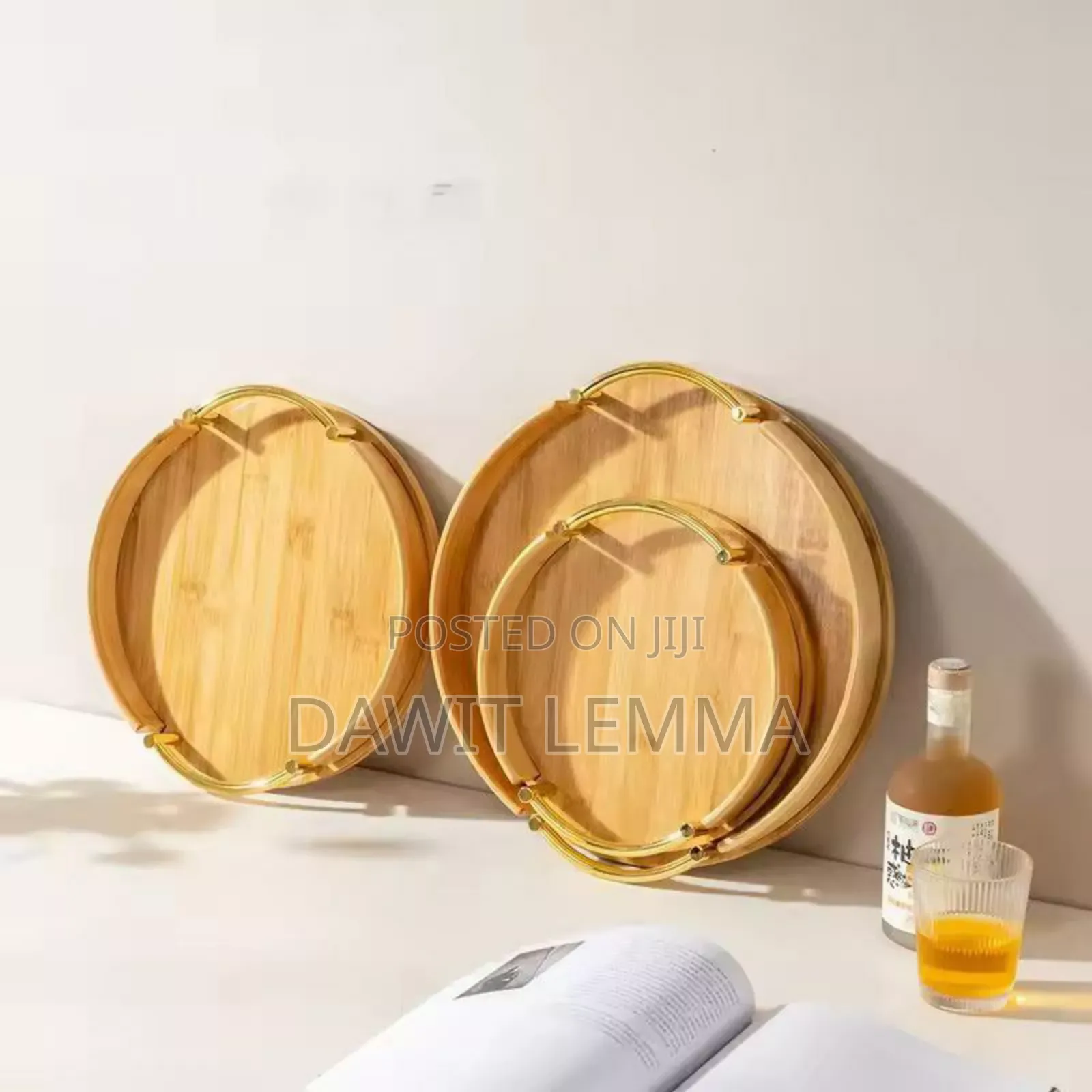 3 Pcs Bamboo Pallet Food Tray