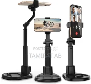 Adjustable Phone Stand for Desk, Height Adjustable, and 360° Rotation