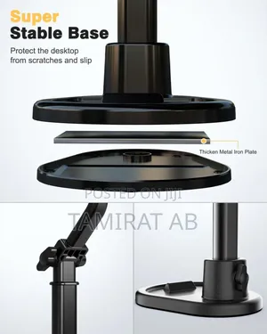 Adjustable Phone Stand for Desk, Height Adjustable, and 360° Rotation