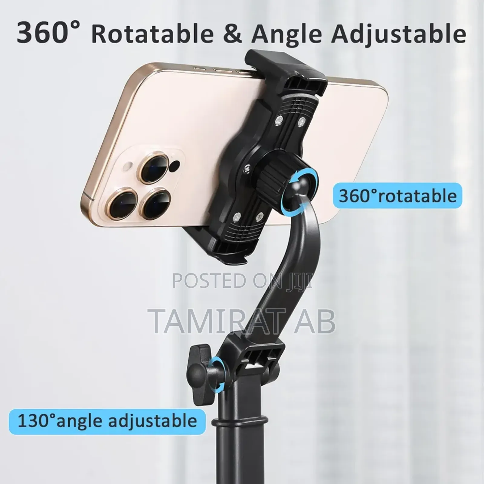 Adjustable Phone Stand for Desk, Height Adjustable, and 360° Rotation