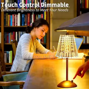 Crystal Table Lamp 3 አይነት የብርሃን ቀለም የሚቀያይር