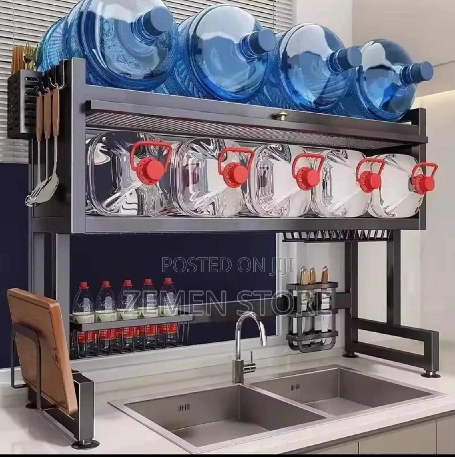 Premium Over-the-Sink Dish Drying Rack (With Dust-Proof Cover)