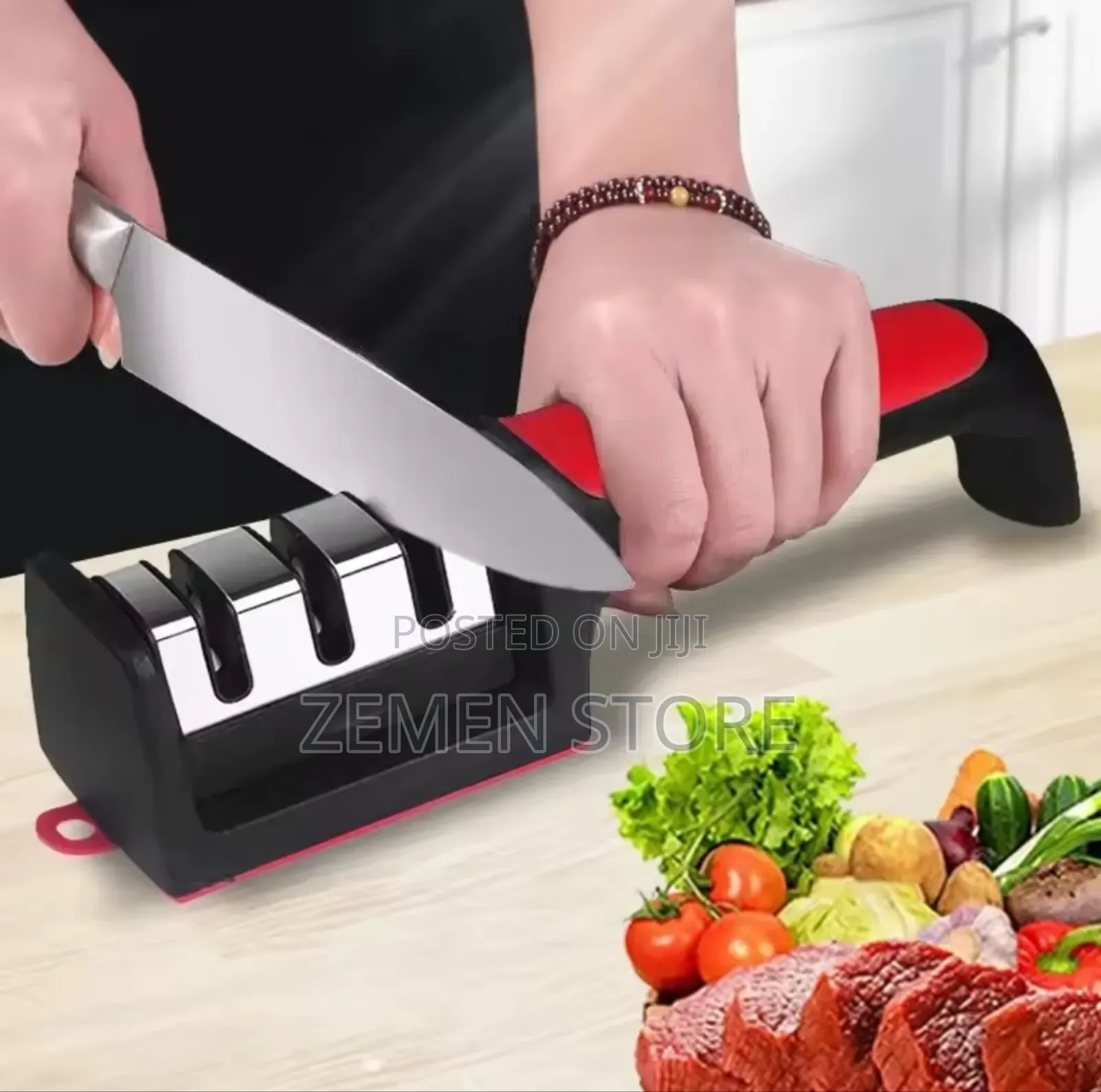 Professional 3-Stage Manual Knife Sharpener