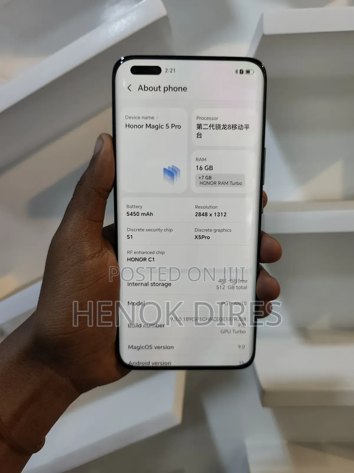 New Honor Magic5 Pro 512 GB Black