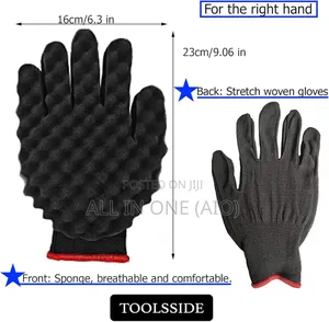 Hair Curl Sponge Gloves