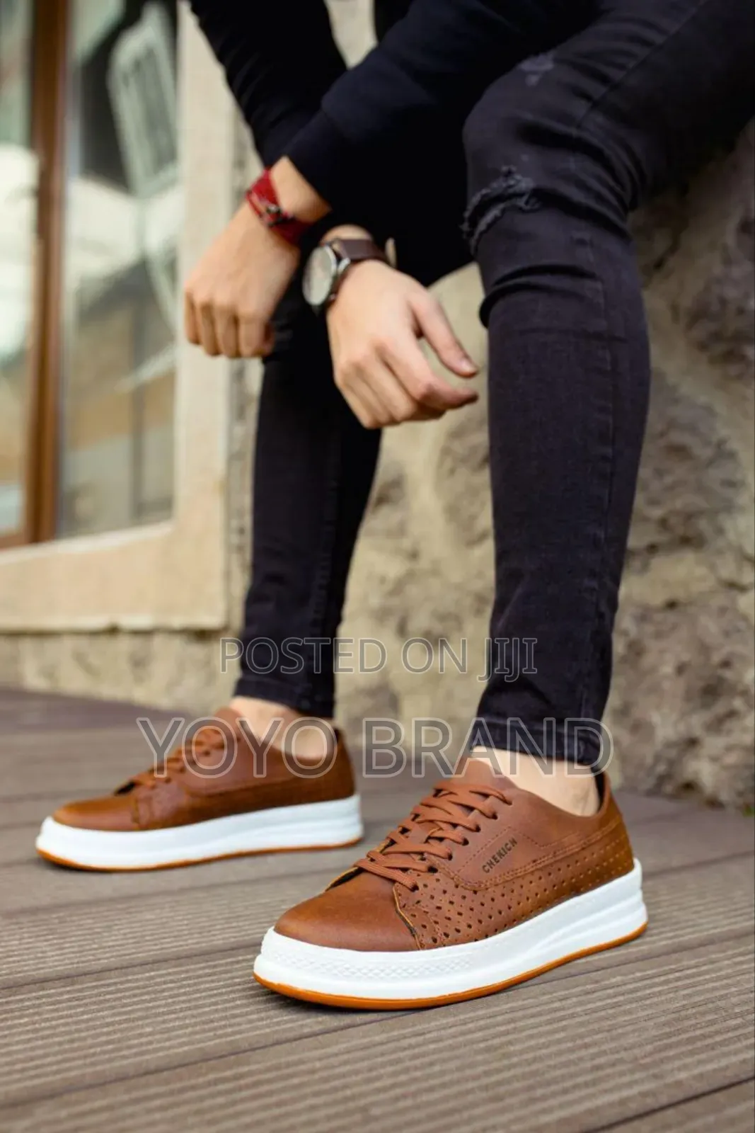 New Arrival Brown Chekich Turkey Fashion Shoes