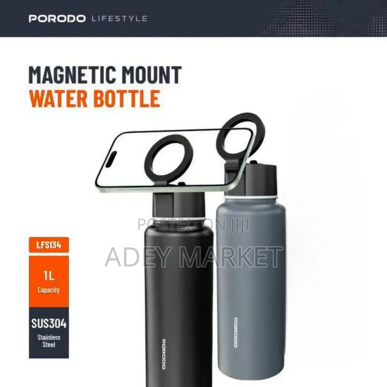 Porodo Magnetic Mount Water Bottle