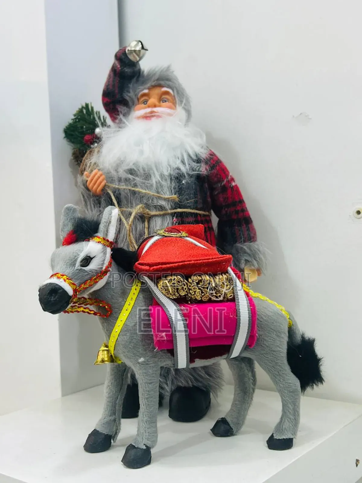 Christmas Santa Claus and Donkey
