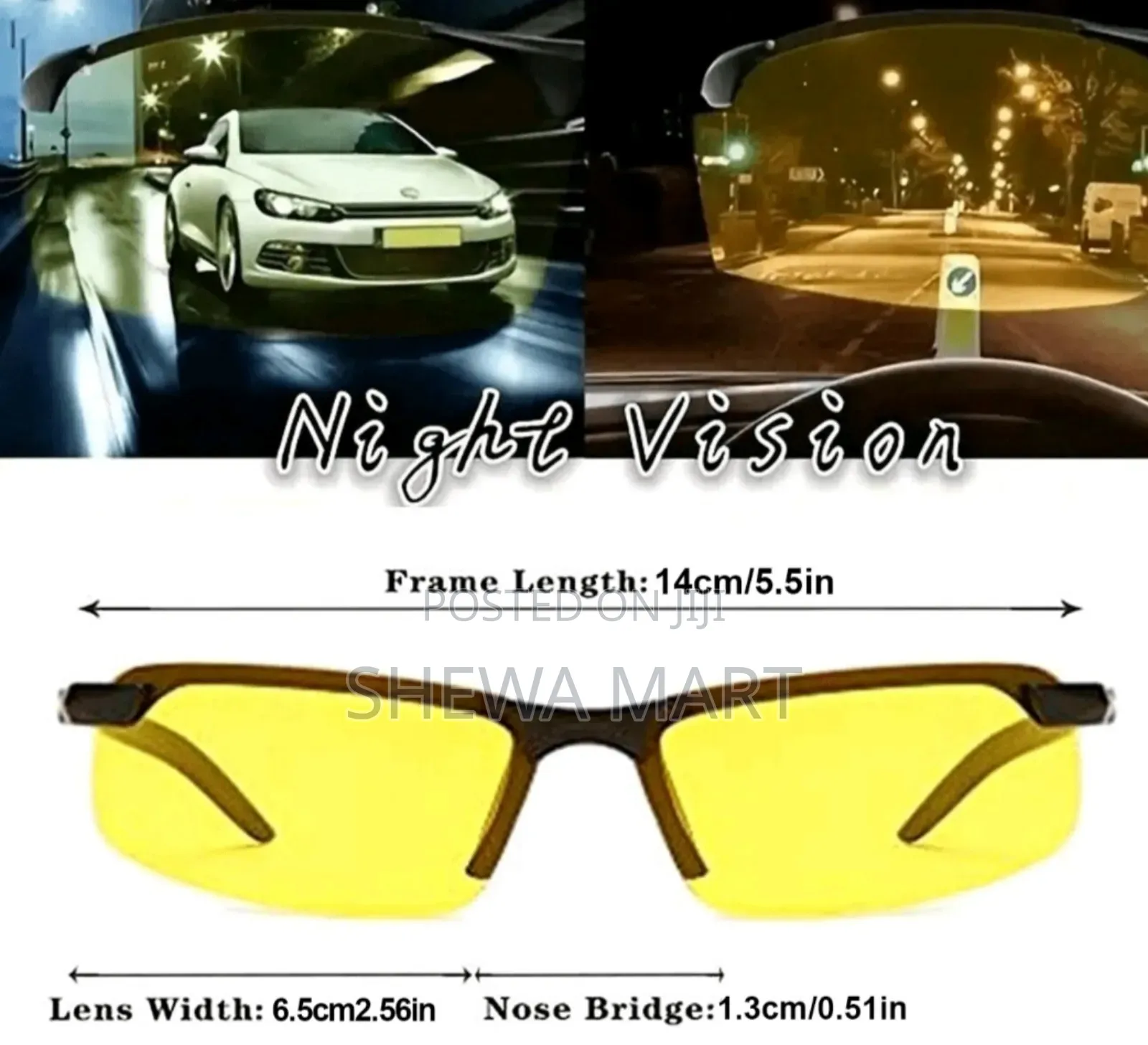 Driving Night Vision Glasses For Men Women Drivers Glasses Semi Rimles