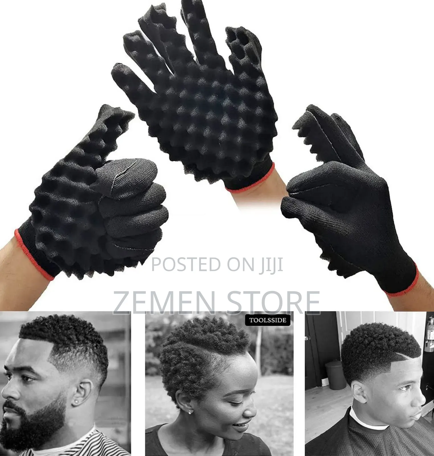 Double-Sided Hair Curl Sponge Glove – Magic Twist Brush for Afro Hair