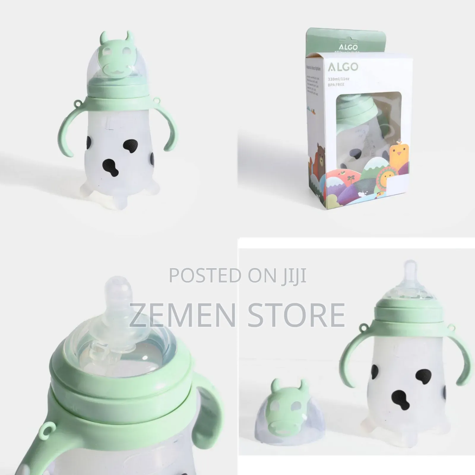 Algo 330ml Bpa-free Baby Feeding Bottle – Anti-colic Silicone Nipple