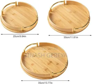 3pcs High Quality Bamboo Food Serving Tray