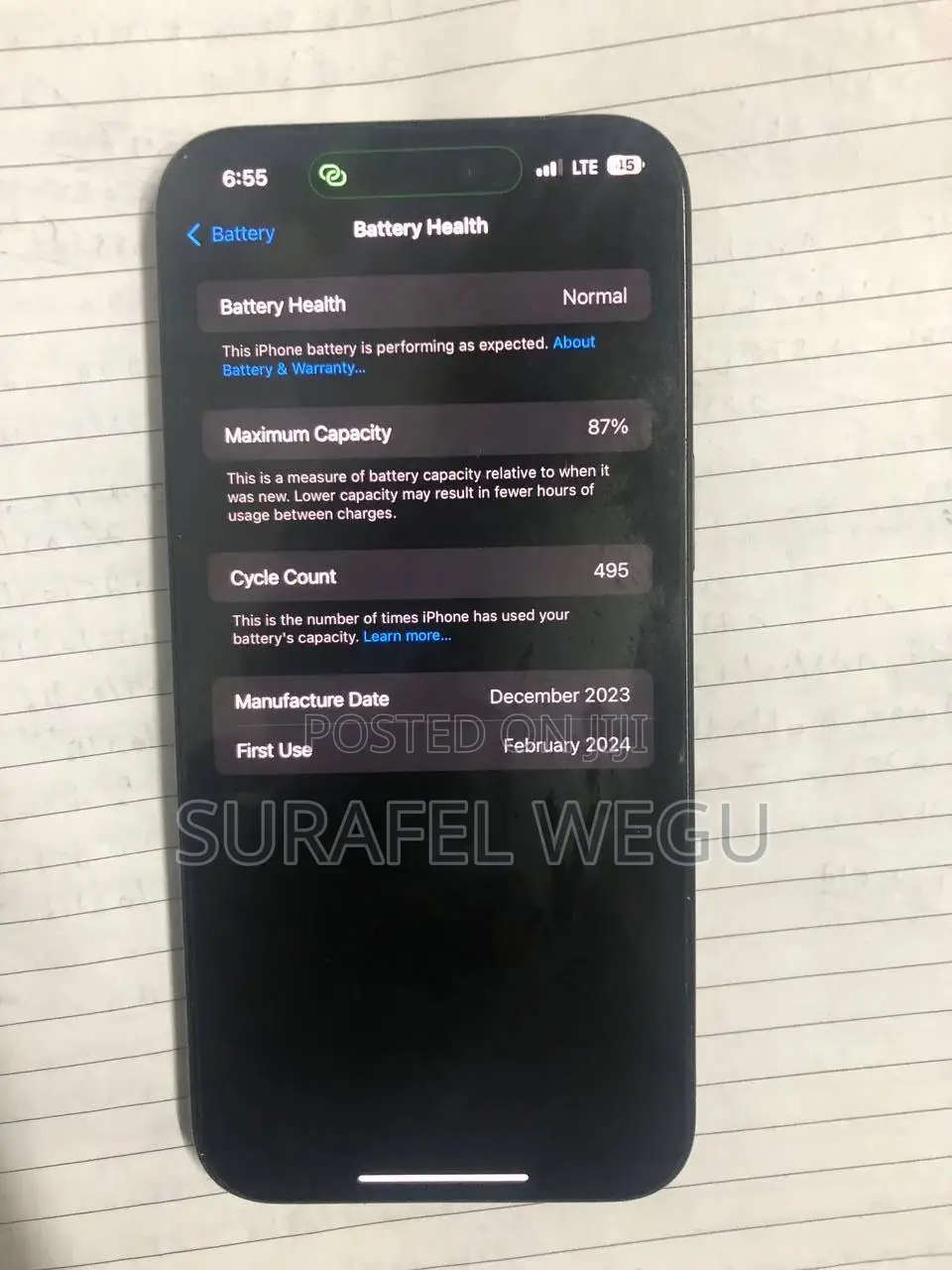 Apple iPhone 15 Pro Max 256 GB Black