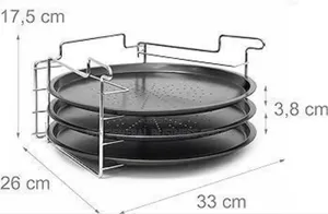 Three Layer Pizza Plate With Rack