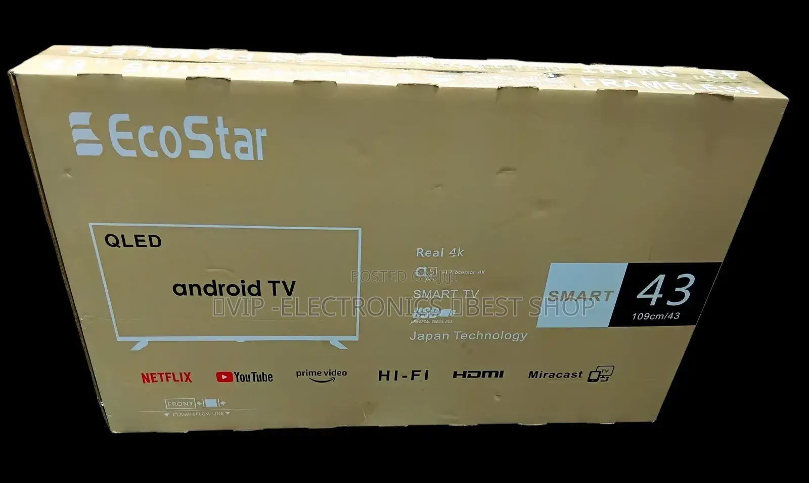 Ecostar 43 Inch Tv Smart Qled Frameless New 2025 Model Original