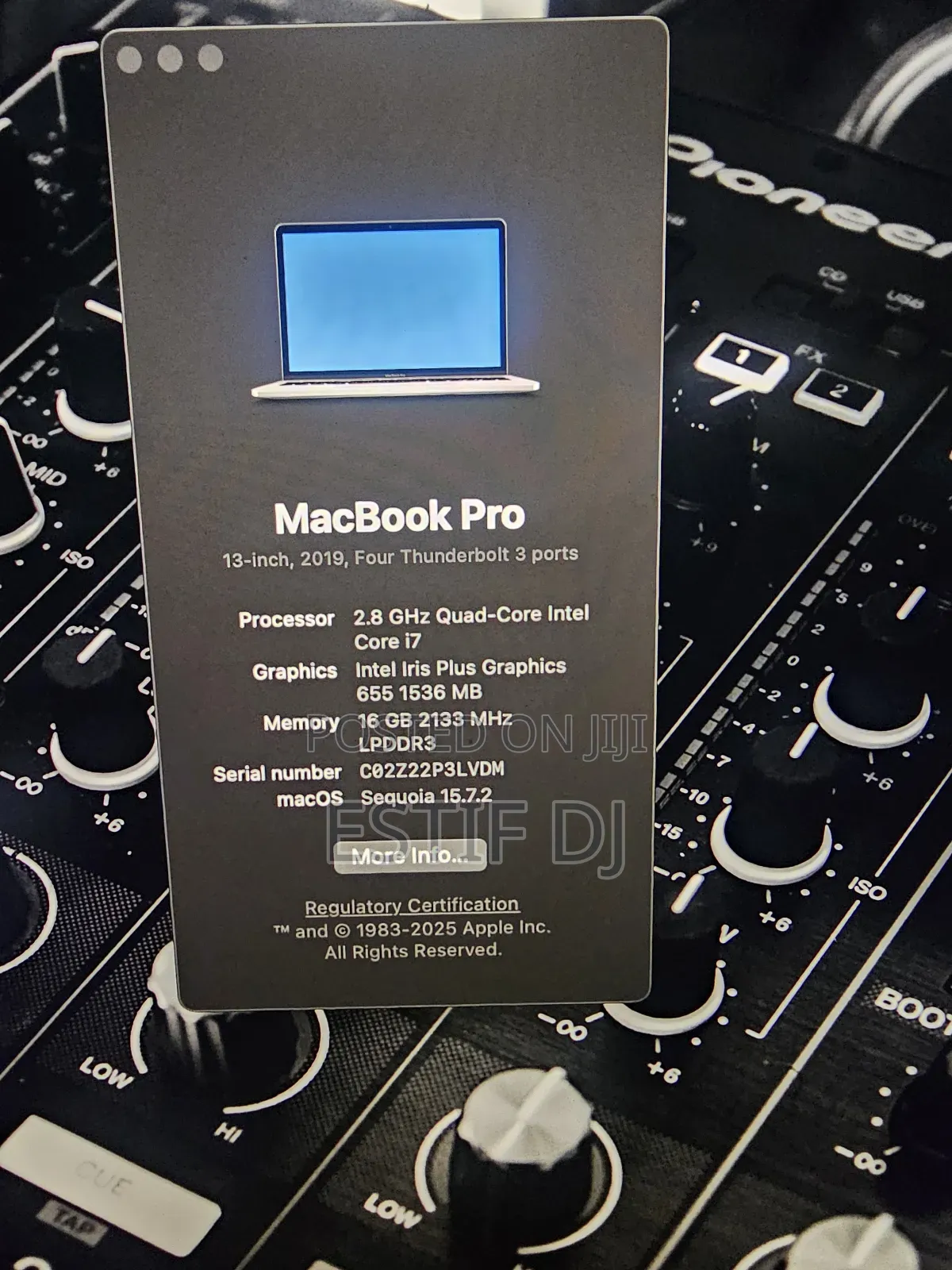 Laptop Apple MacBook Pro 2019 16GB Intel Core I7 SSD 512GB