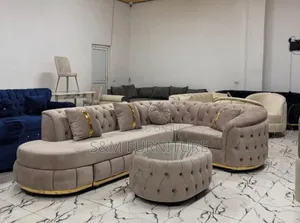 Snug L Shape Sofa With Oval Table (ሶፋ).