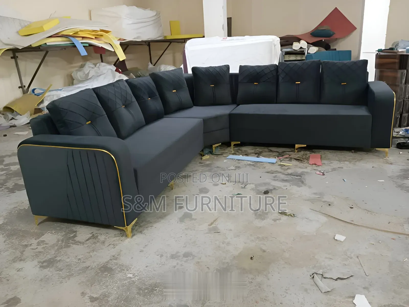Statuesque L Shape Sofa Set With Unmatched Quality (ሶፋ).