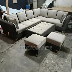 Resplendent L Shape Sofa With Table 2 Boxes.
