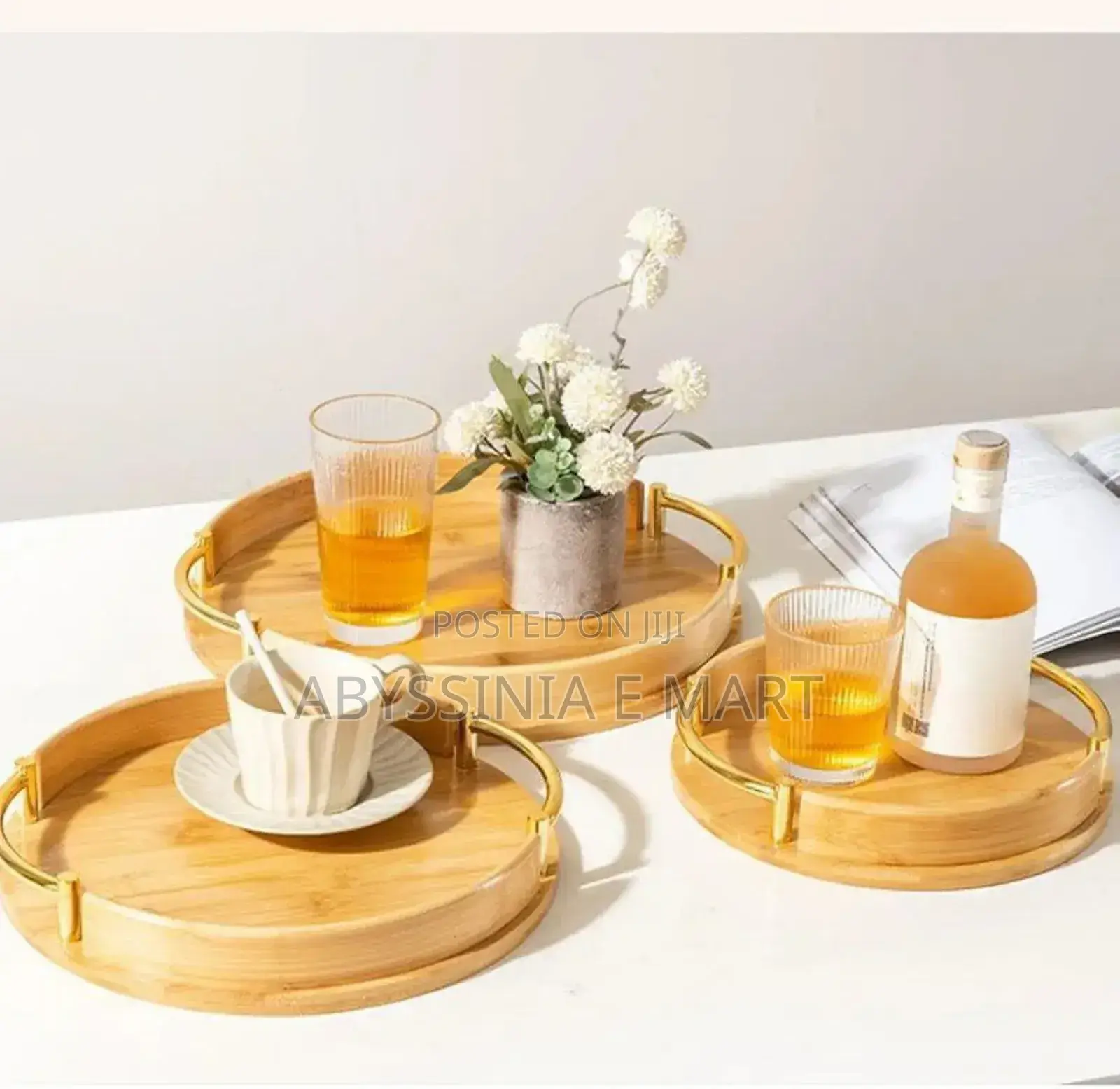 3 PCS Bamboo Pallet Food Tray