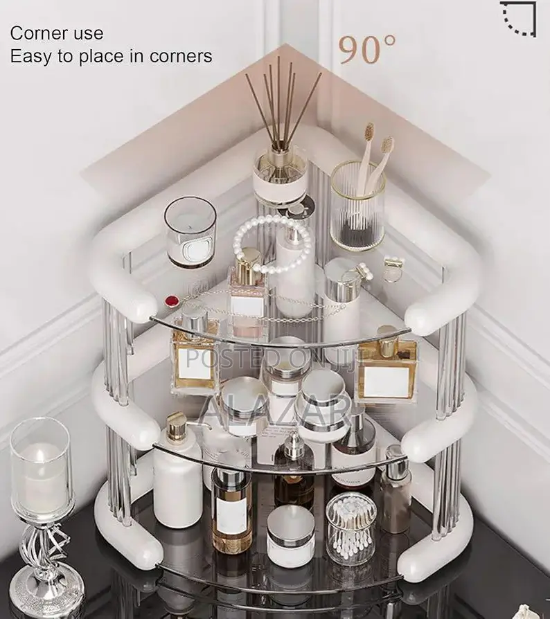 3 Tiers Corner Cosmetics Storage Shelf