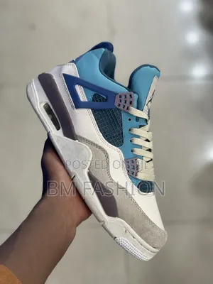 Rare Air Jordan 4 White Grey Teal Brown [With Free Delivery ]