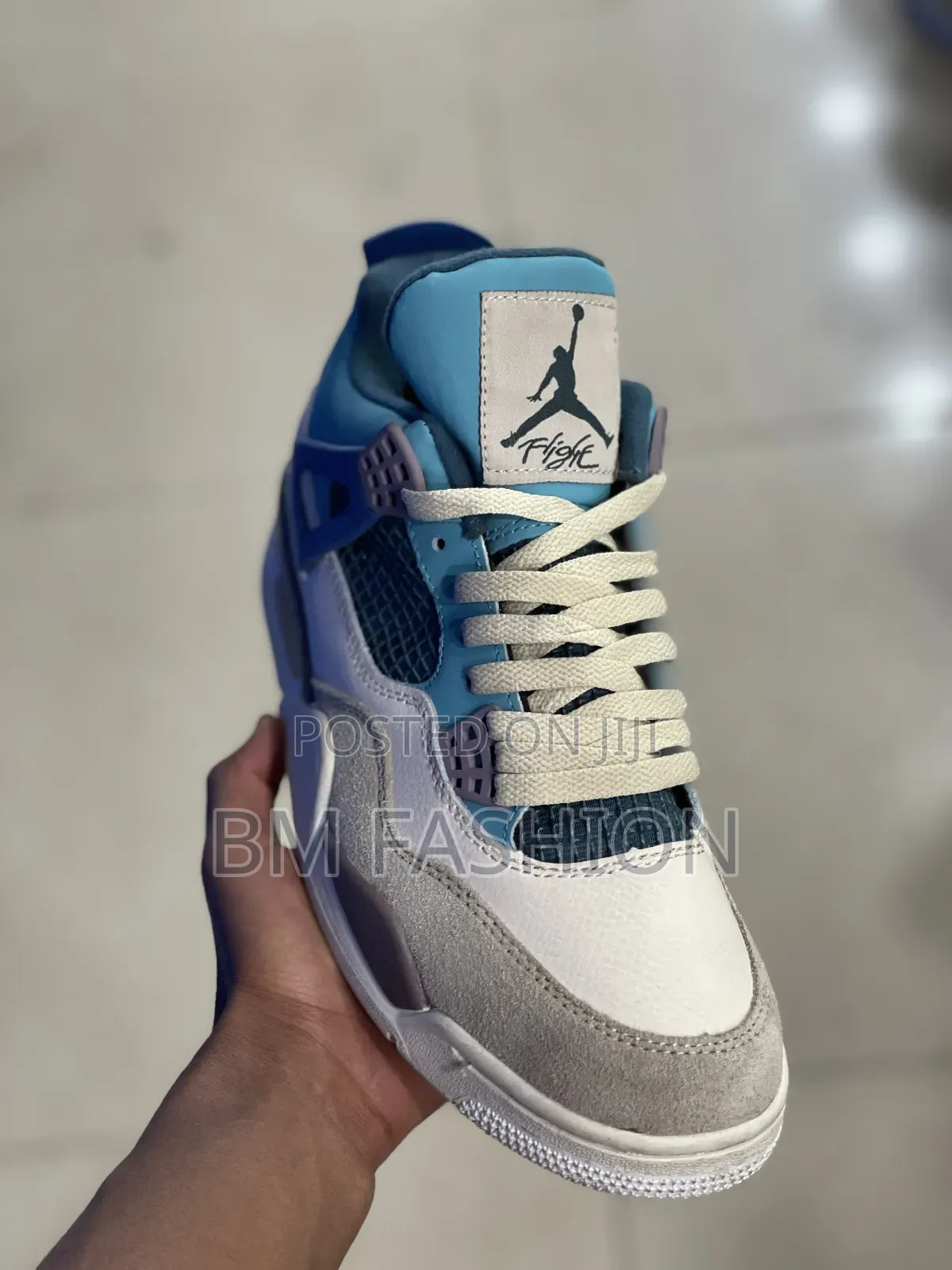 Rare Air Jordan 4 White Grey Teal Brown [With Free Delivery ]