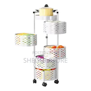 Orginal 5 Layer Moveable Kitchen Storage Rack ( የአትክልትና የፍራፍሬ ማስቀመጫ)