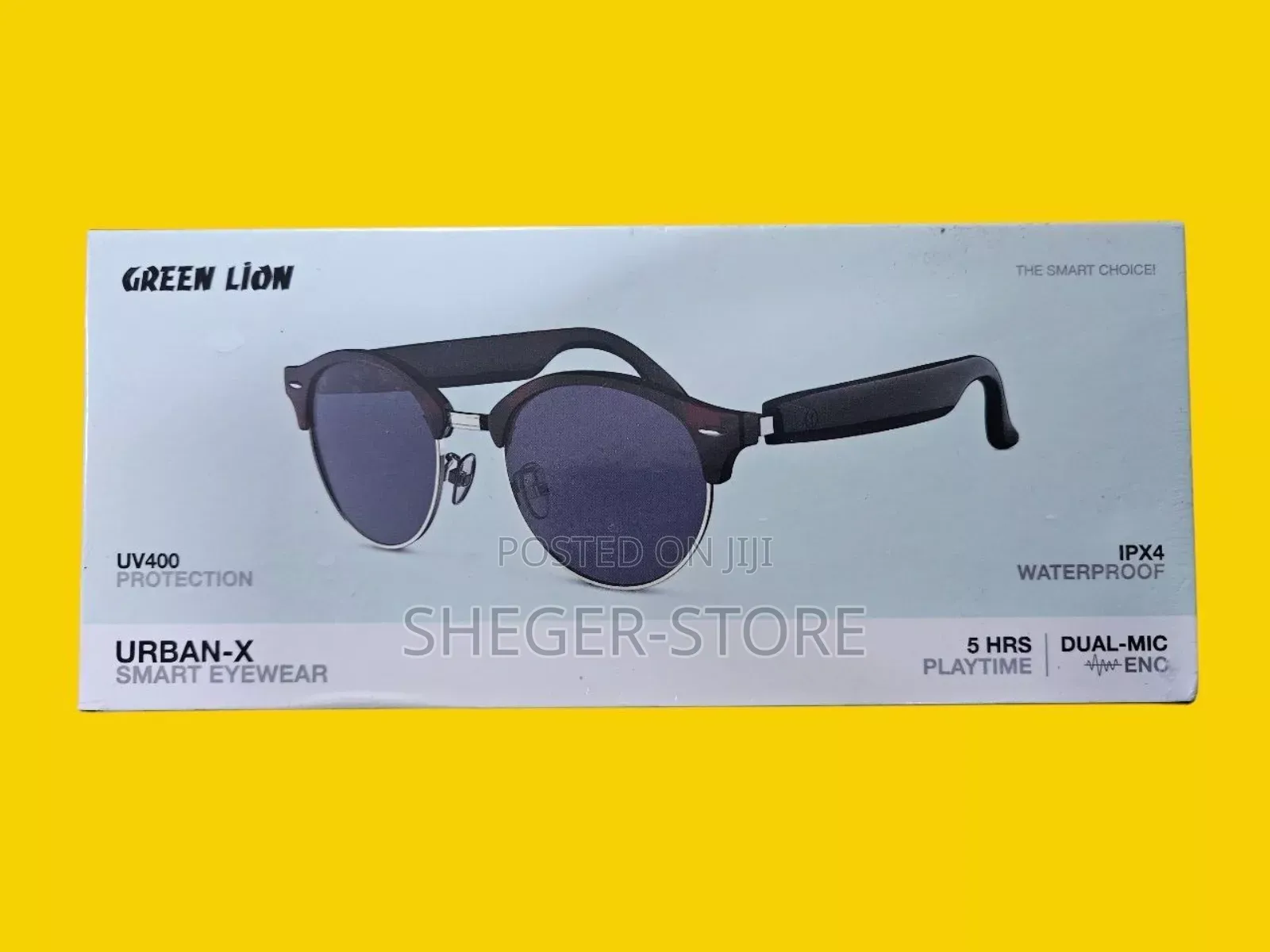Orginal Green Lion Urban-X Smart Eyewear(ሙዚቃ ለማዳመጥ, ስልክ ለማውራት የሚያገለግል