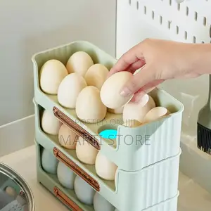 3-tier Plastic Stackable Egg Organizer