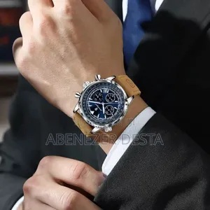 Poedagar Luxury Wristwatch for Man Waterproof Luminous Chronograph