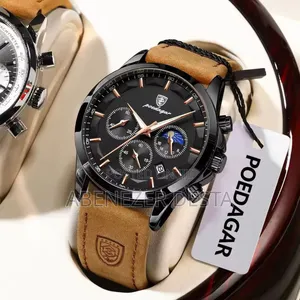 Photo - Poedagar Men's Quartz Chronograph Watch With a Black
