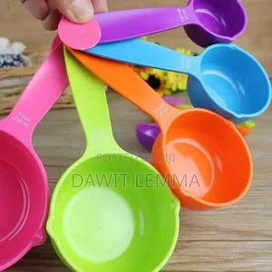 Colorful Spoons Nesting Flour Mixing Measuring Baking Cups Kitchen Tol