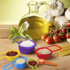 Colorful Spoons Nesting Flour Mixing Measuring Baking Cups Kitchen Tol