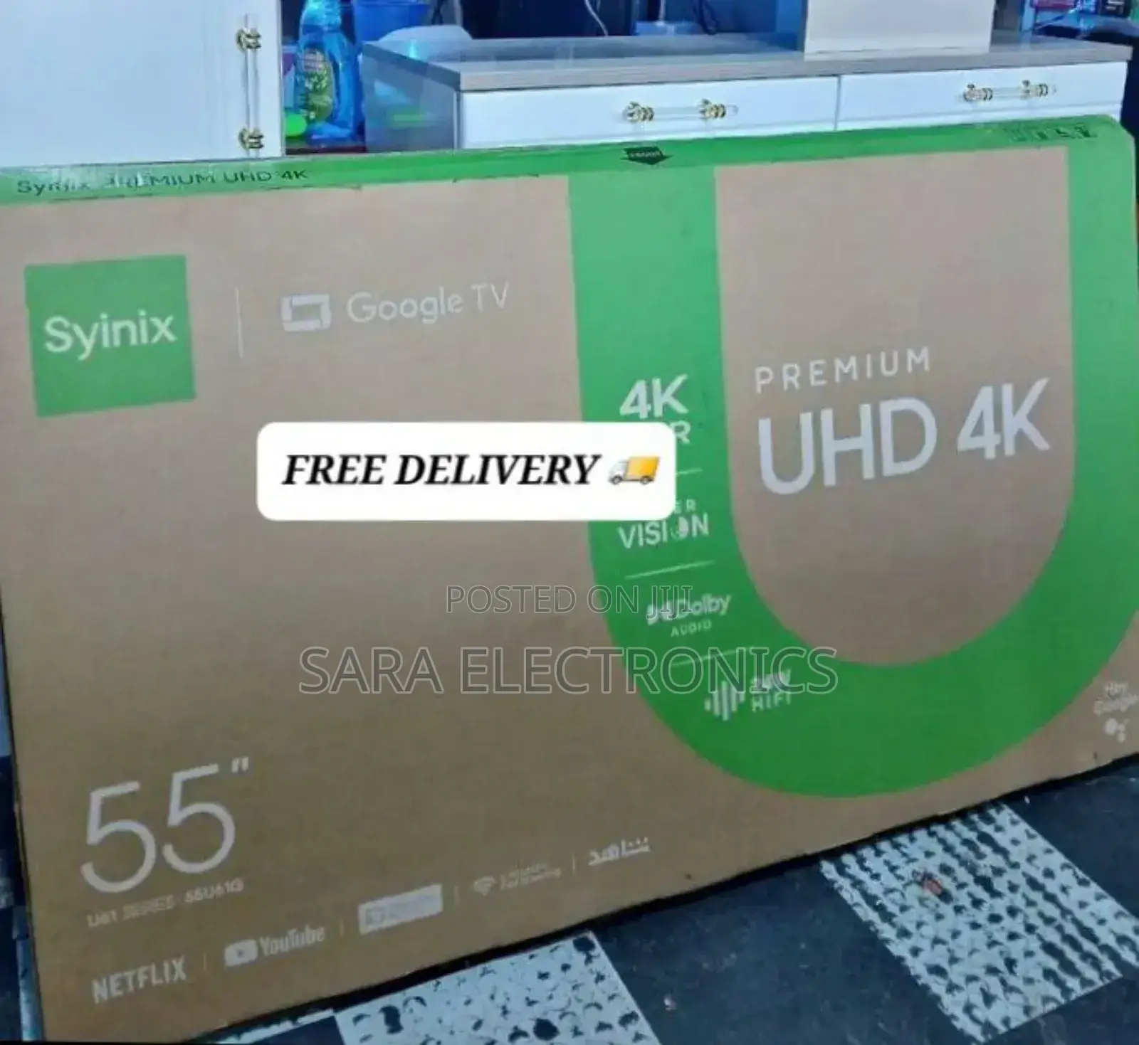 Syinix 55" Uhd Smart Android Tv Free Delivery