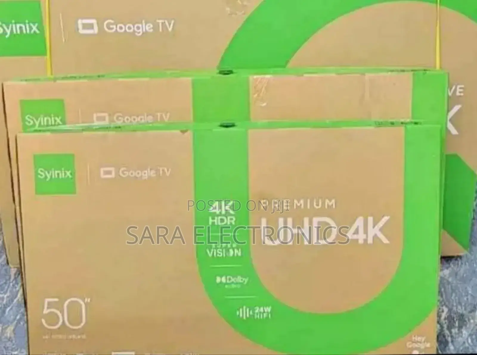 Syinix 50" Premium Uhd Smart Tv New 2025 Free Delivery